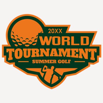 World Tournament Simmer Golf logo template Thumbnail