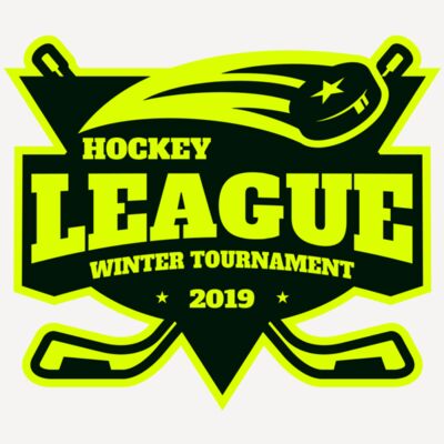 League Hockey Winter Tournament logo template Thumbnail