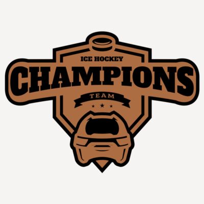 Champions Team Ice Hockey logo template Thumbnail