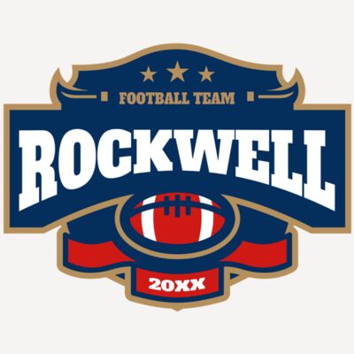 Rockwell Football team logo template Thumbnail