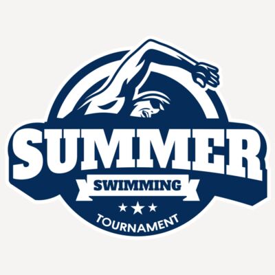 Summer Swimming Tournament logo template Thumbnail