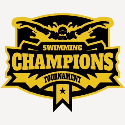 Champions Swimming Tournament logo template Thumbnail