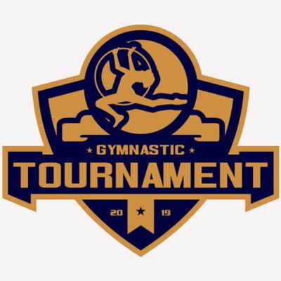 Gymnastic Tournament logo template 02 Thumbnail