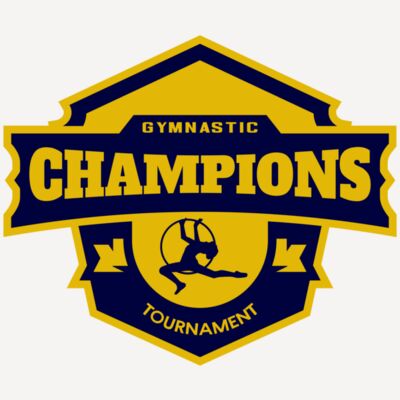 Champions Gymnastic Tournament logo template Thumbnail
